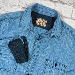 Vintage Italia Reserved Stack Mens XL Long Sleeve Button Up Flip Cuff Cotton